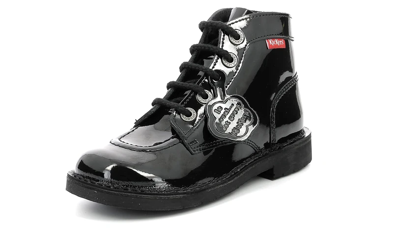 Kickers Kick Col, Girls’ Low-Top Boots, Black (Noir Vernis Perm 83), 2 UK (34 EU)