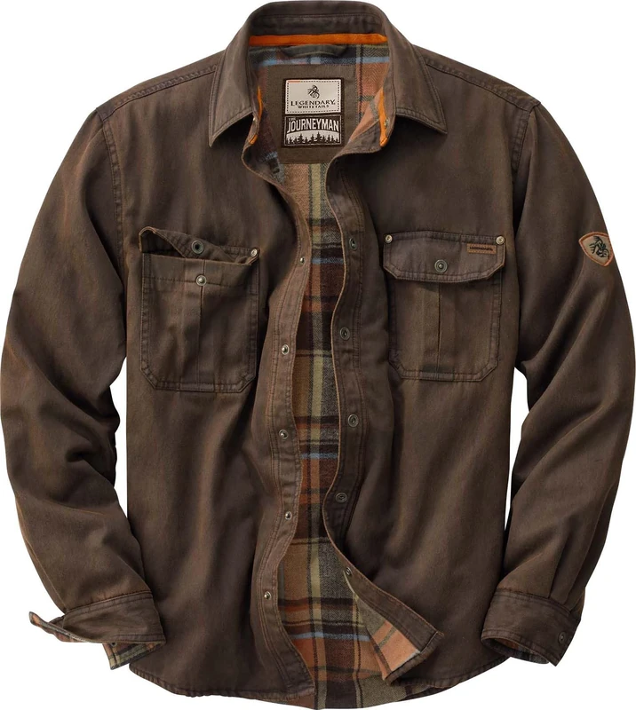 Legendary Whitetails Men's Journeyman Rugged Shirt Jacket, Tobacco, M UK