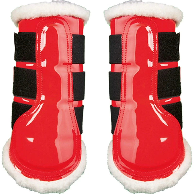 HKM Comfort Lack Protection boots Red L