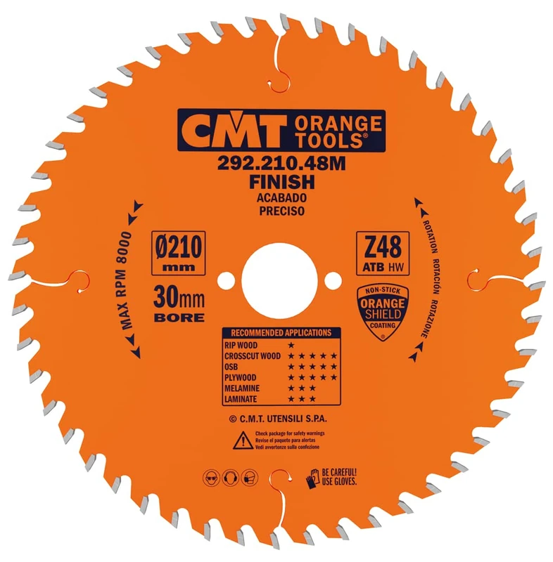 CMT 292.210.48 M - Fine Cut Saw Blade 210X48X2,8 F=30 15Atb