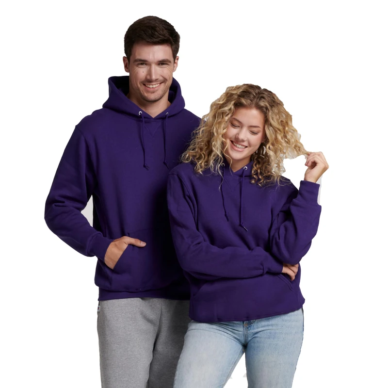 Russell Athletic Men's Dri-Power Fleece Hoodies, Moisture Wicking, Cotton Blend, Relaxed Fit, Sizes S-4x, Purple Pullover, 3XL