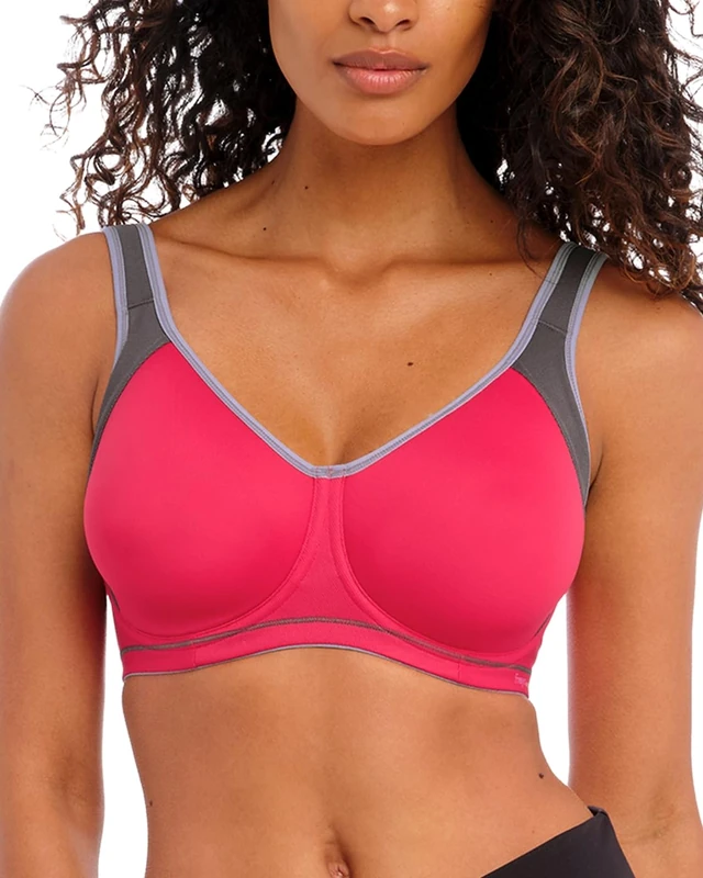 Freya Women's Sonic Underwire Molded Spacer Sports Bra, Hot Crimson, 38 C UK
