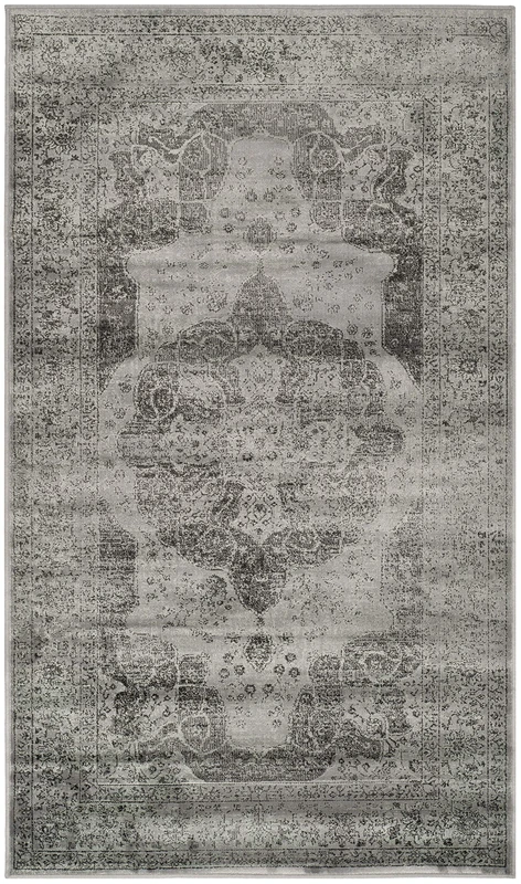 Safavieh Traditional Indoor Woven Rectangle Area Rug, Vintage Collection, VTG158, in Grey / Multi, 99 X 170 cm for Living Room, Bedroom or Any Indoor Space