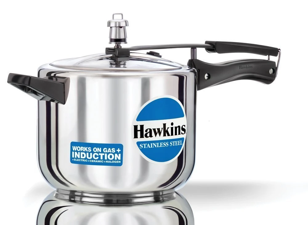 Hawkins 5 Litre Pressure Cooker, Stainless Steel Cooker, Induction Cooker, Silver (HSS50)