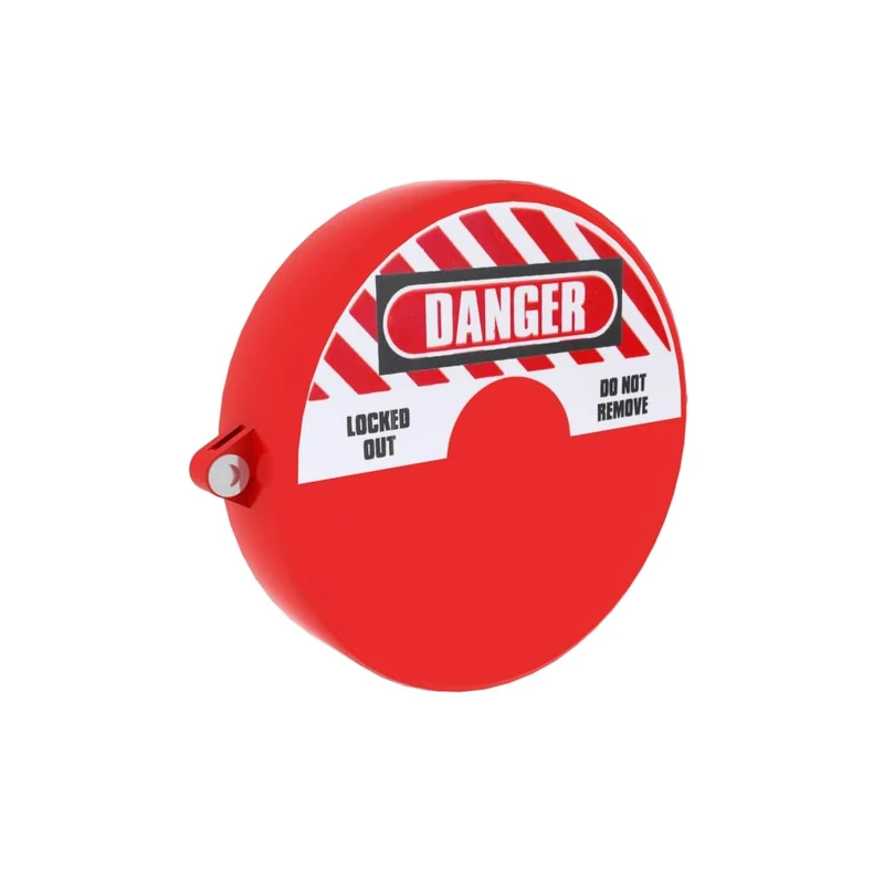 Lockout Tagout Gate Valve Cover - Fits 254mm to 355mm Valves | Industrial Safety Lockout Device | Durable Red Gate Valve Lockout for Workplace Compliance - Image 1