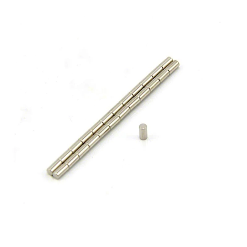 N42 Neodymium Magnet for Arts, Crafts, Model Making, DIY, Hobbies, Office and Home - 2mm dia x 4mm thick - 0.16kg Pull - Pack of 500