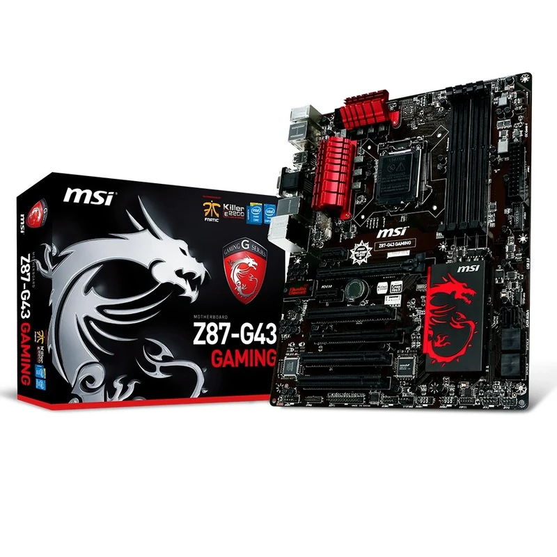 MSI Z87-G43-GAMING LGA1150 ATX Motherboard (Intel Z87 Gaming, 4x DDR3, 4x USB 3.0, GBE LAN, VGA, HDMI, DVI)