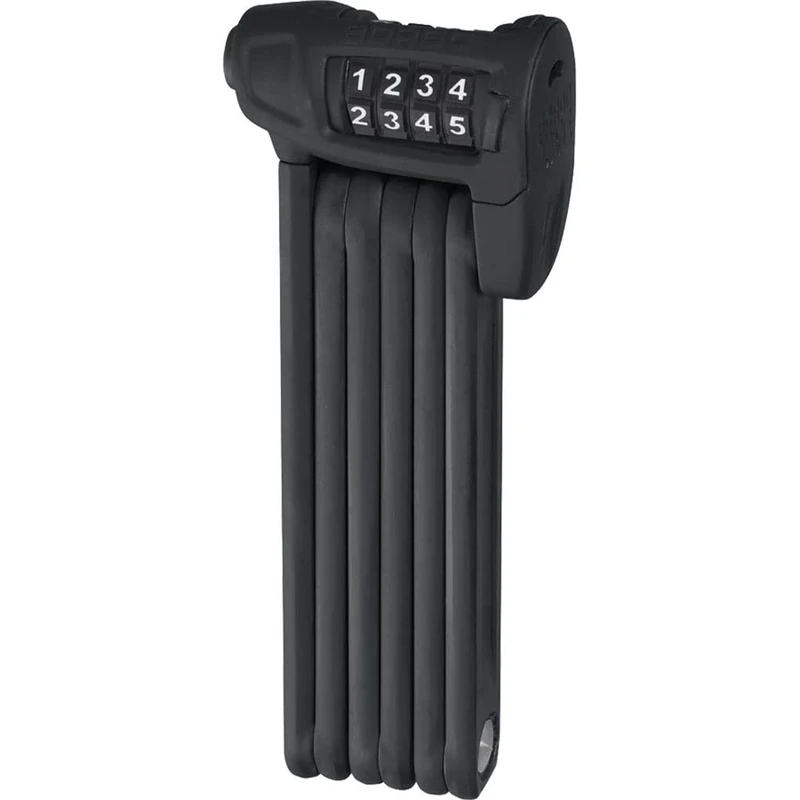 ABUS Bordo Combo Lite 6150/85 folding lock with bag - Extra-light combination lock made of special steel - security level 6 - 85 cm - Black