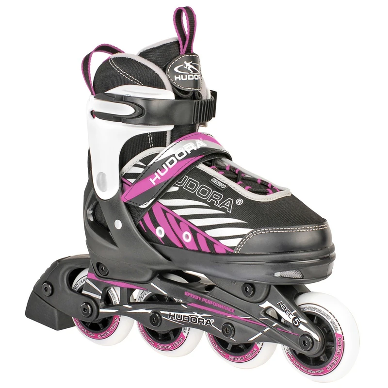 Hudora Inline Skates Mia / Leon - Inline skates for children / teenagers & adults in different sizes & colours - Roller skates adjustable up to 4 sizes - Comfortable & stylish skates