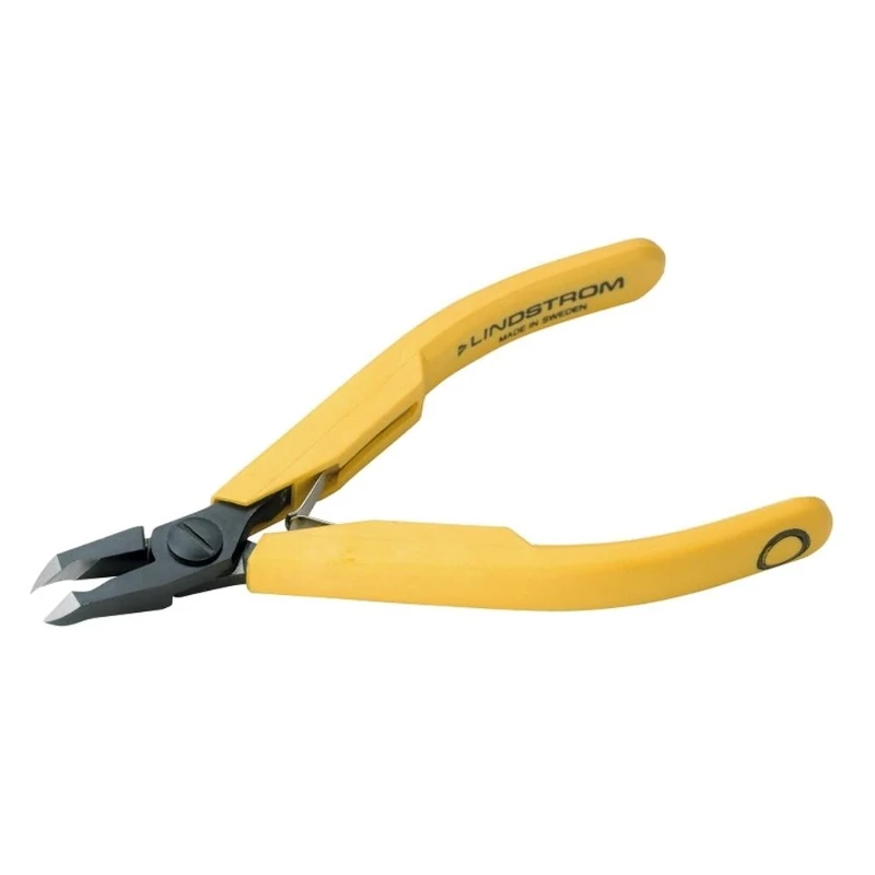 Lindström 8247 CO Antistatic 45 Degree Flush Oblique Cutter with Long Head, Yellow/Black, 117.5 mm