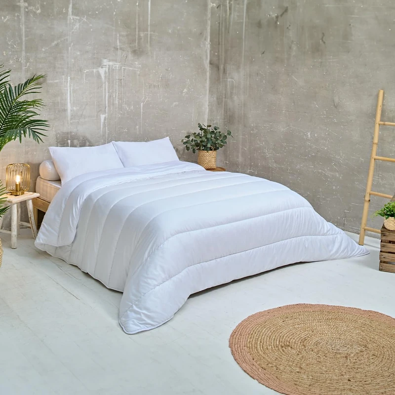 Blue Bumper Luxury Microfibre/Polyester White, White, 220 x 240 cm