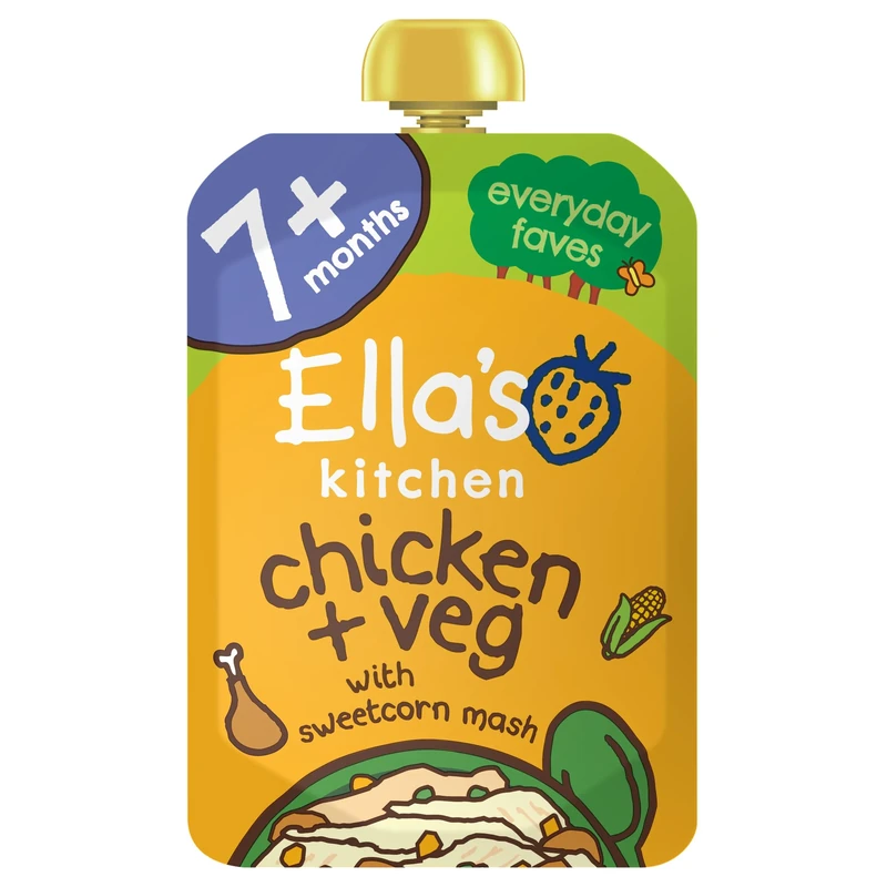 Ella's Kitchen Organic Chicken and Veg Baby Pouch 7+ Months, 130g