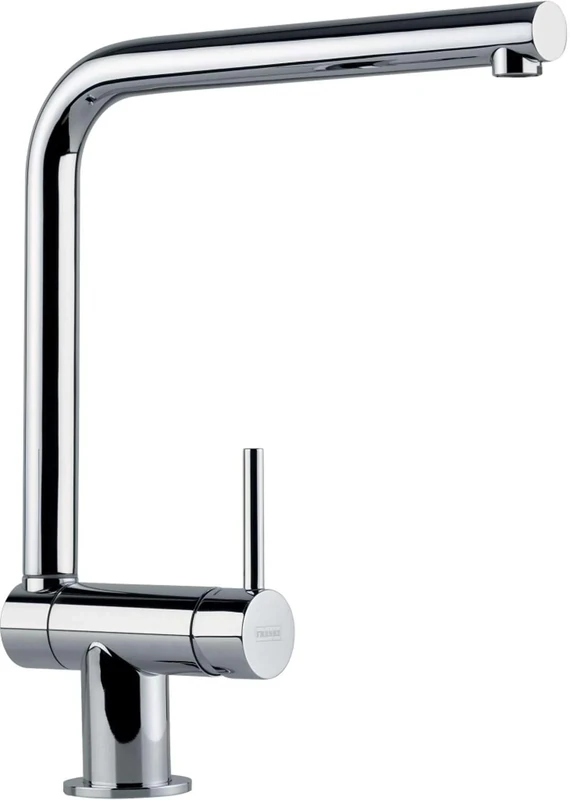 Franke Neptun Style Window Kitchen Single Lever Sink Mixer Tap Solid Stainless Steel Housing Fixed Spout Hard Chrome-Plated 115.0263.158, Grey