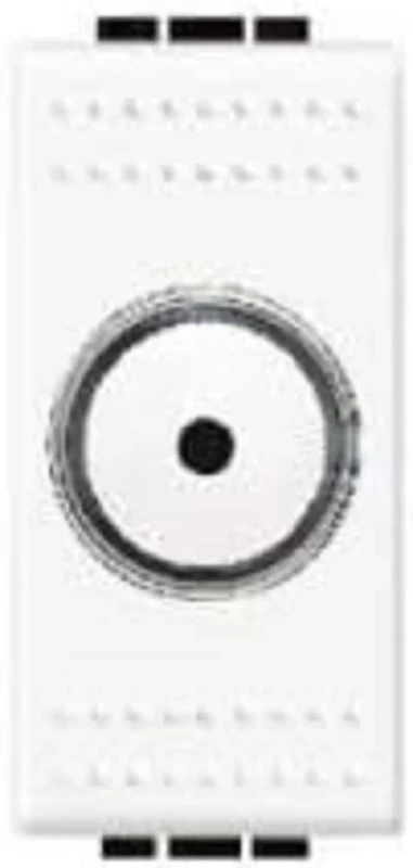 BTicino N4402N 500W Resistive Knob Dimmer with Diverter, White