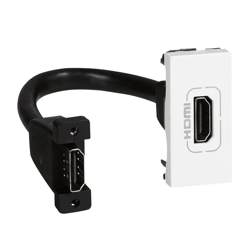 Legrand Mosaic – HDMI Mosaic Bipolar Socket Cable 1 m, White