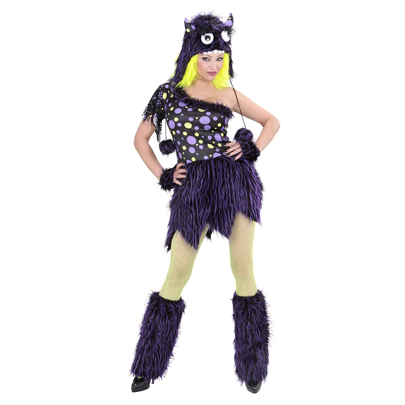 Widmann Adult ? 01732 Luxury Monster Girl Costume ? Dress, Hat, Cuffs and Cuffs Size M Multicolor