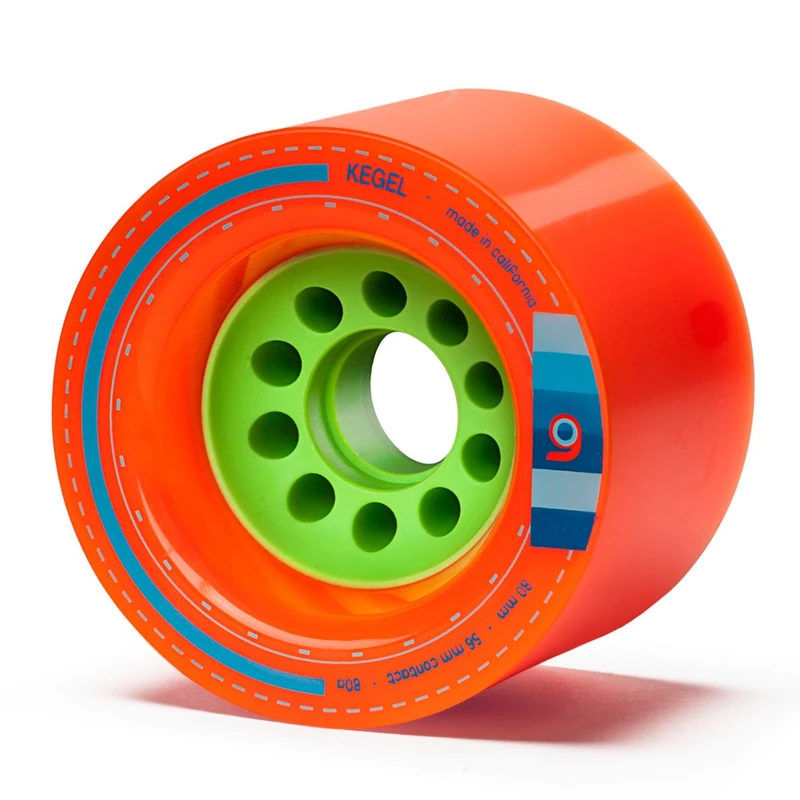 Orangatang Cone Wheels 80mm for Downhill Longboard and Skateboard 4 Pack Boys Longboard Wheels WKE8083 Orange 80a w/o Bearings - Image 1