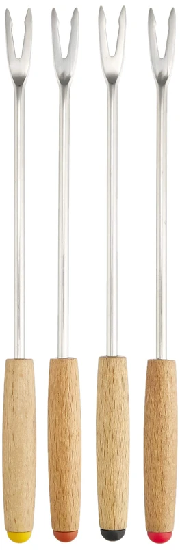 STAUB 1444004 Set of 4 Short Fondue Forks - Stainless Steel Silver - Image 1