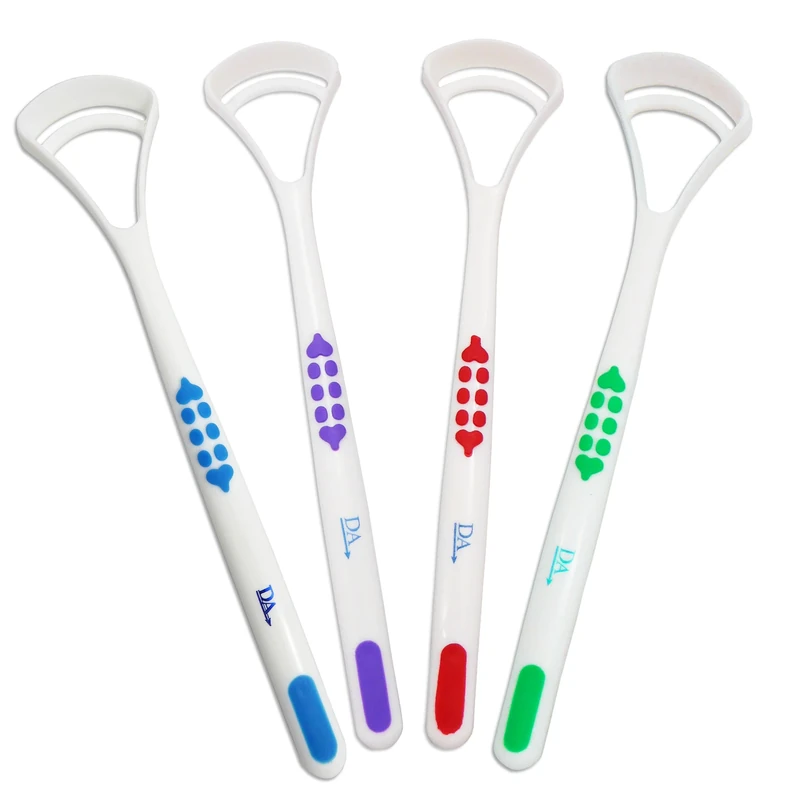 Dental Aesthetics Tongue Scraper Set - 4 Colors Blue Purple Red Green