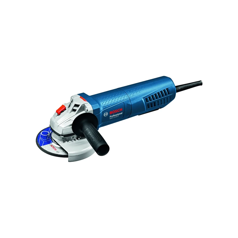 Bosch Professional Angle Grinder GWS 11-125 P (with PROtection switch, 240 V, incl. Auxiliary handle and accessories)
