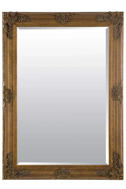 Barcelona Trading Abbey Large Gold Shabby Chic Antique Style Wall/Over Mantle Mirror - 31in x 43in, GL106-3, 110 x 79 - Image 1