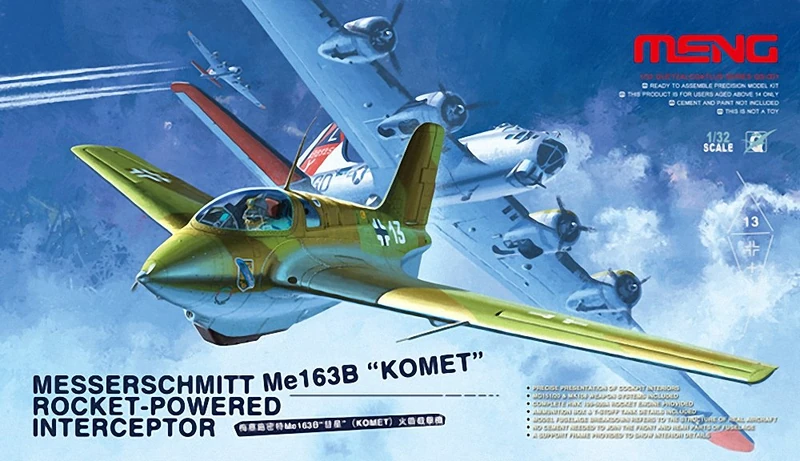 Meng "Model 1:32 Messerschmitt Me163b Komet Kit (Multi-Colour)