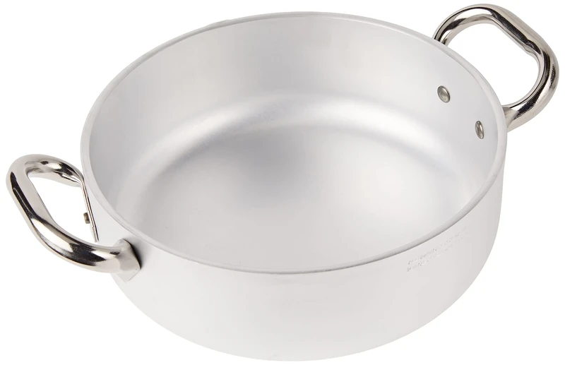 Pentole Agnelli ALMR110624 5 mm Professional Aluminum Pans, Low Radiant Cylindrical Casserole, 3.7 L
