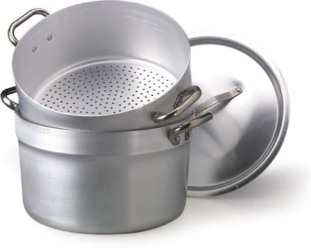 Pentole Agnelli Professional Aluminium 3 Mm. Vegetable Casserole Pot, Diameter 28 Cm, Silver