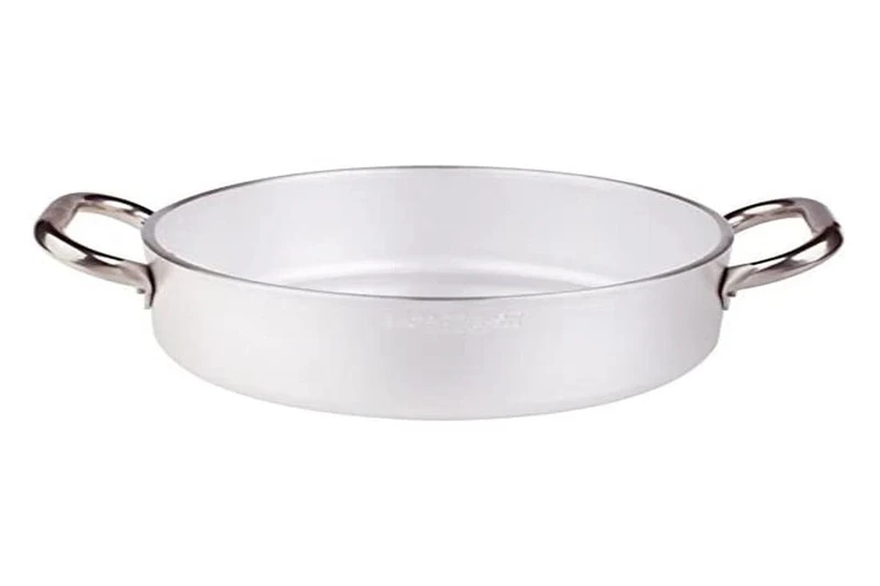 Pentole Agnelli Professional Aluminium 3 Mm. Casserole Pot With 2 Handles, 17.6 Litre