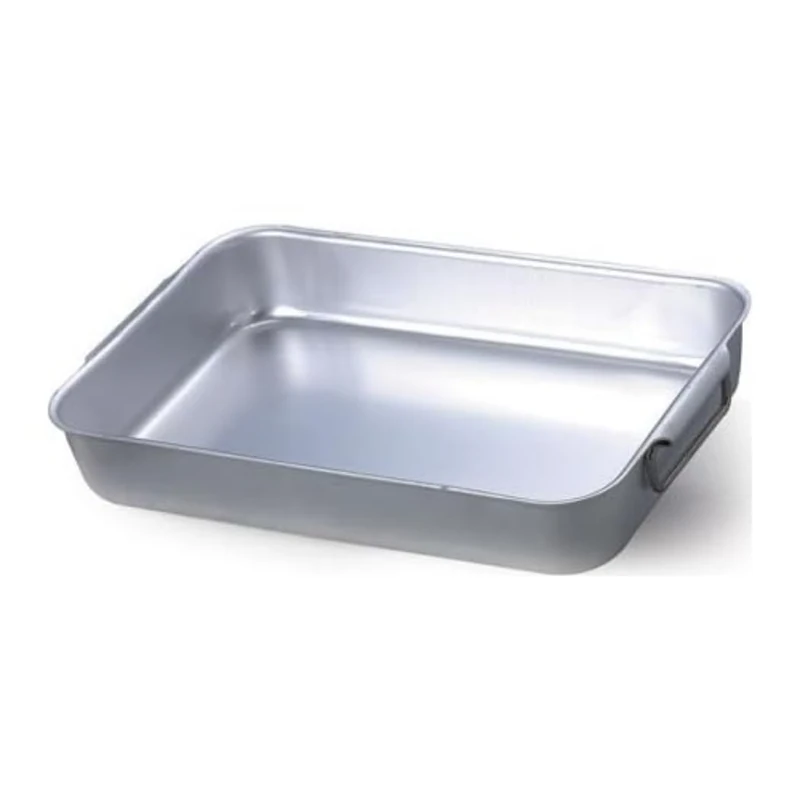 Pentole Agnelli Professional Aluminium 3 Mm. Rectangular Roasting Plate, Length 64 Cm.