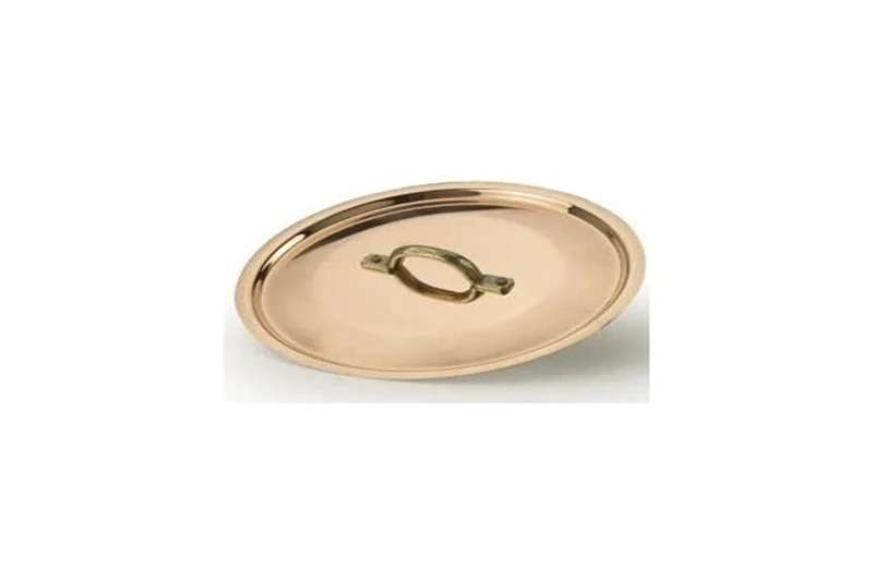 Pentole Agnelli ALCU12920 Lid with Bridge in Brass, Smooth Copper, Hand-Tinned, 20 cm
