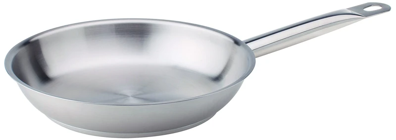 Pentole Agnelli Stainless Steel Frying Pan With A Steel Tube Handle, Diameter 28 Cm.