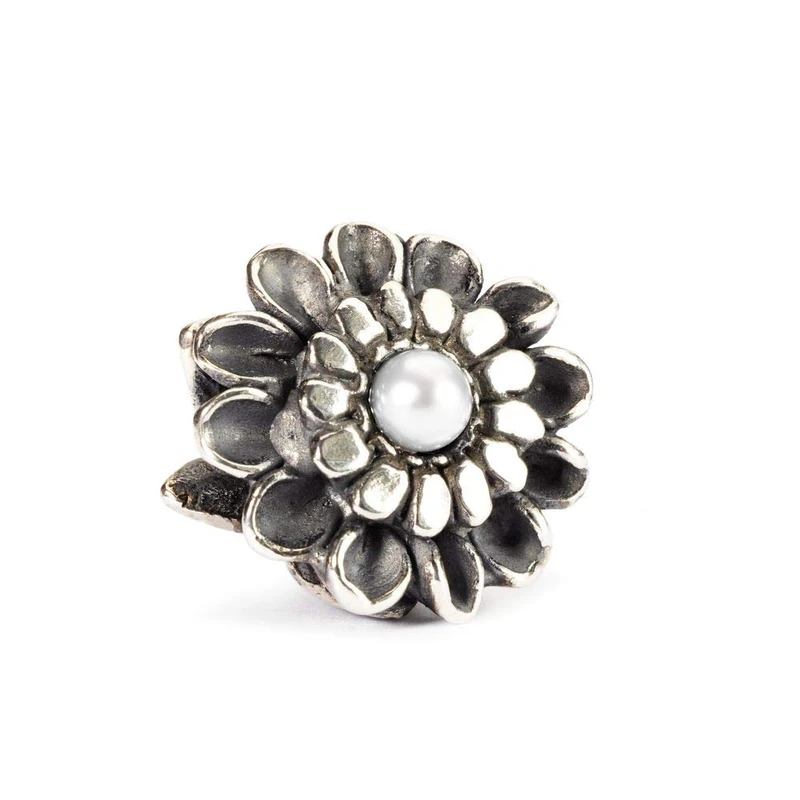 Trollbeads Silver 925 Bead Chrysanthemum of November