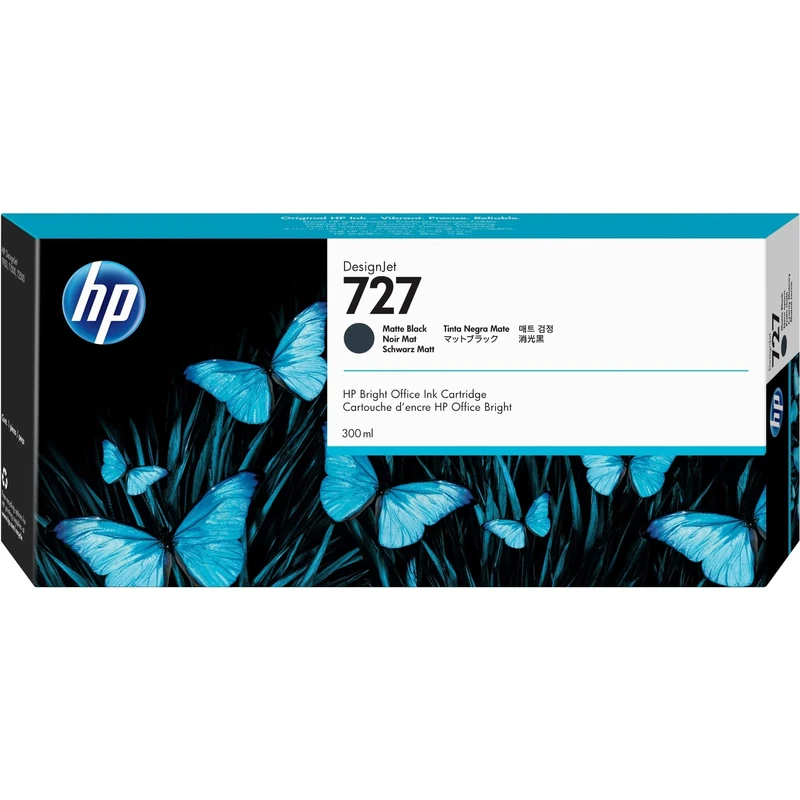 HP 727 C1Q12A Matte Black 300-ml Genuine DesignJet Ink Cartridge, high capacity, Ink DesignJet T2500, T1500 & T900 Series Large Format Plotter Printers 727 DesignJet Printhead
