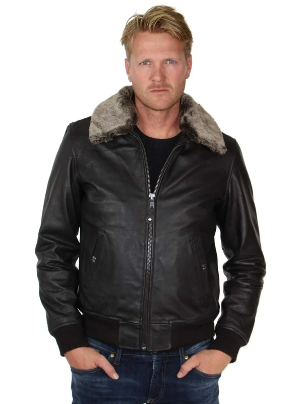 Schott NYC Men's Lc930D Pilot Leather Jacket, Brown, XX-Large