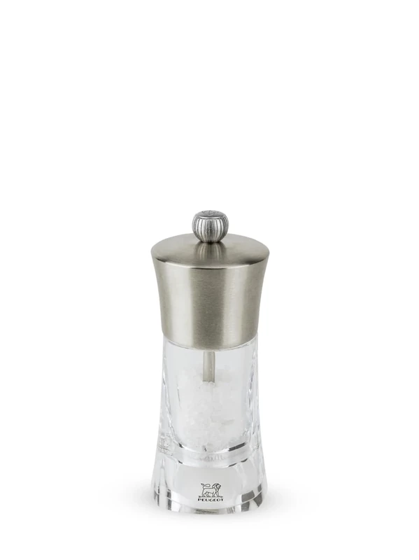PEUGEOT Saveurs d'Epices Ouessant Salt Mill, Stainless Steel, Clear, 7.00 x 7.00 x 14.00 cm