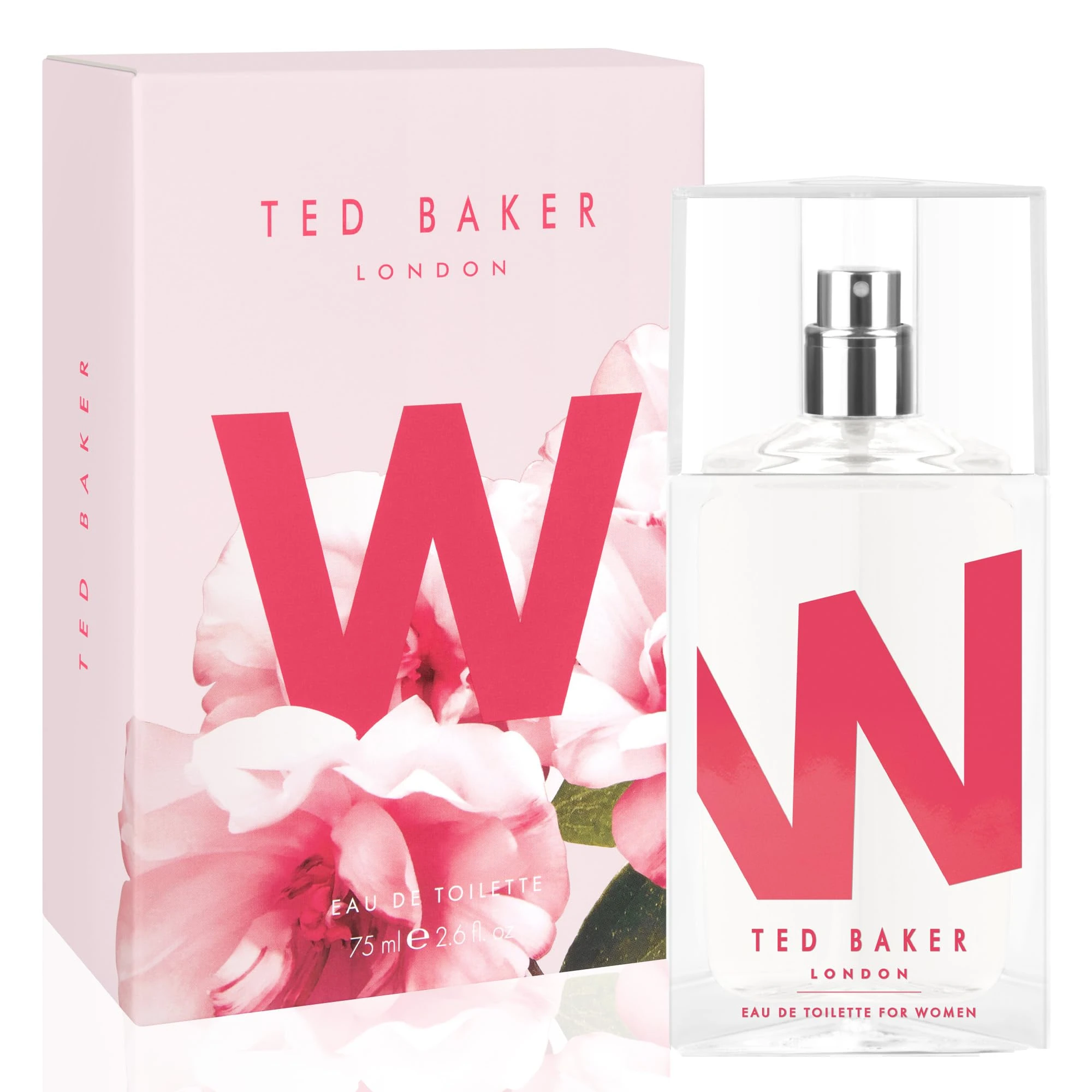 Ted Baker W Eau de Toilette for Her, Fig Leaf, White Peony and Violet Top Notes, Pink Orchid and Raspberry Middle Notes, 75ml