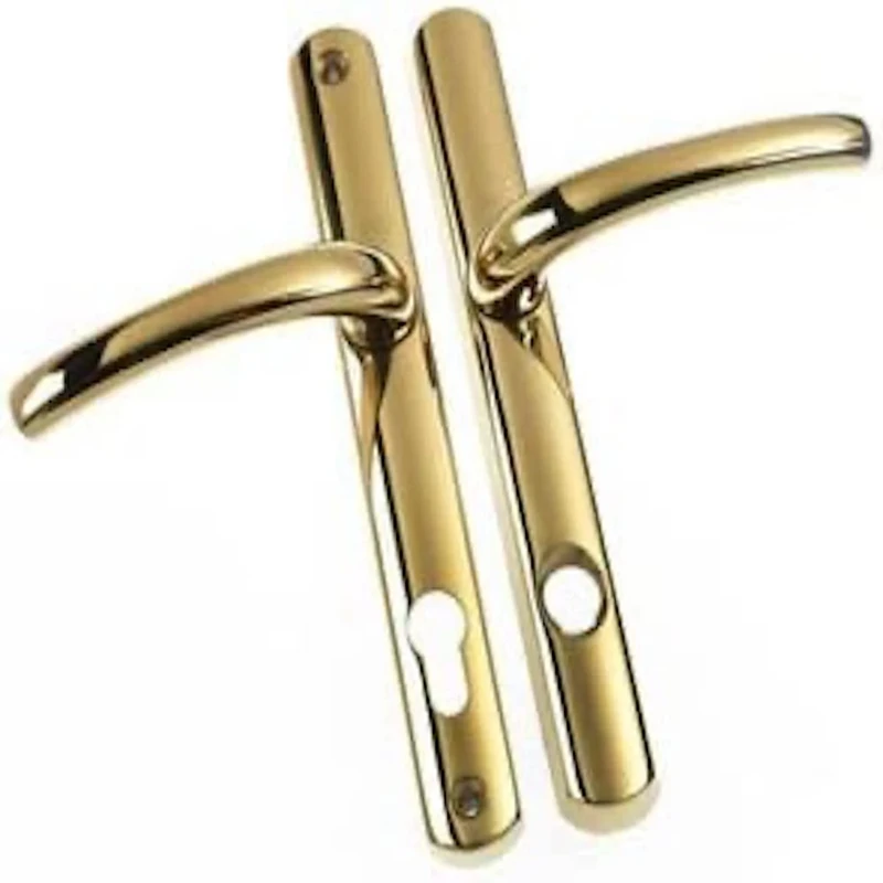 Yale P-Y2G-HSLL-PG TS007 2 Star Platinum Security Door Handle, Maximum Security, Gold Finish, 92mm centre, 215mm fixing holes distance