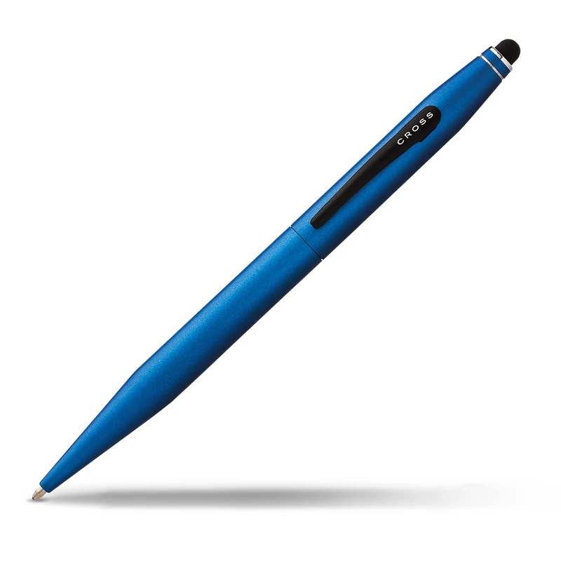 CROSS Tech2 Metallic Blue Ballpoint Pen with Stylus incl. Premium Gift Box – Refillable Medium Ballpen