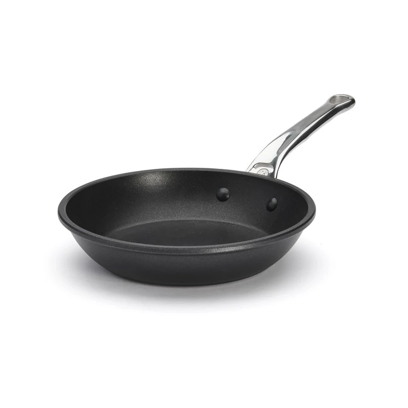 De Buyer Choc Xtreme Frying Pan with Cast Stainless Steel Handle, 20 cm, Black