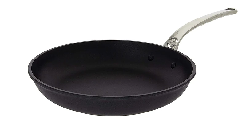 De Buyer Choc Xtreme Frying Pan with Cast Stainless Steel Handle, 28 cm, Black