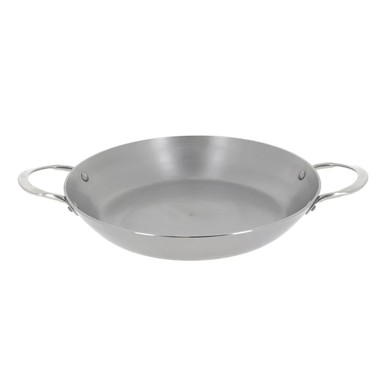 DE BUYER Paella Pan, 32 cm, Silver