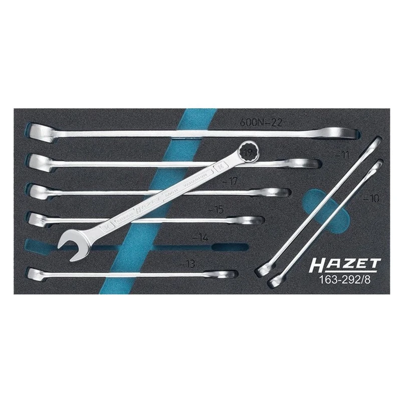 HAZET 163-292/8 12-Point Traction Profile Combination Wrench Set - Multi-Colour