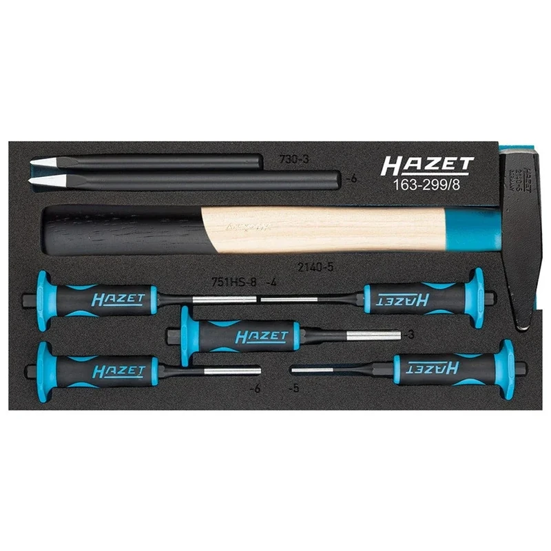 Hazet Pin Punch Set 8 Pieces 1/3 163-299/8