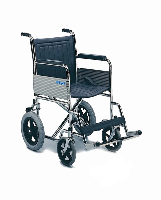 Days Fixed Arm and Leg Rest Attendant Propelled Wheelchair (Eligible for VAT relief in the UK) , 138 Manual Wheelchair , Swingaway Footrests , Folds Flat for Storage , Elderly , Disabled , Handicapped