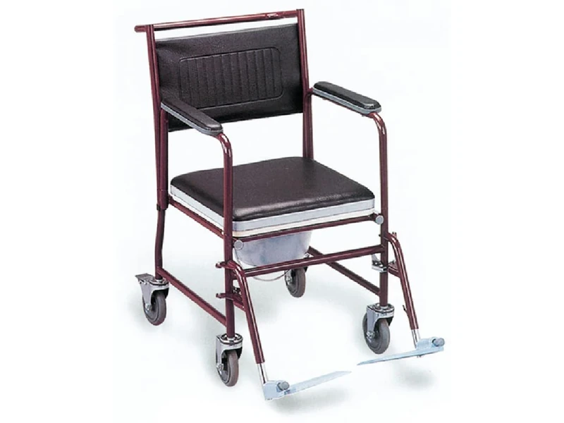 GIMA S.p.A FS-691 Commode Wheelchair With Castors - Painted - Image 1