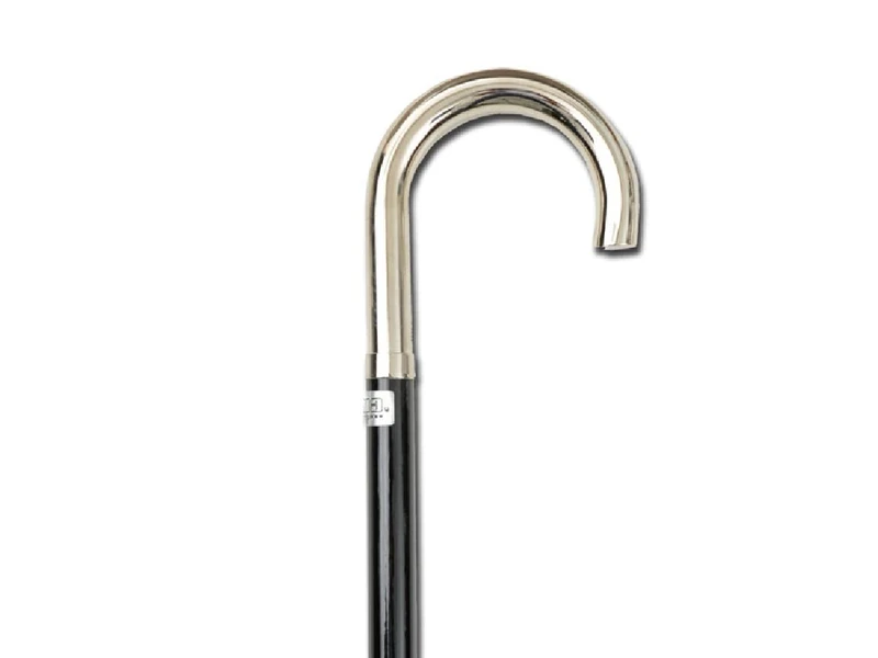 Leonardo Wood Stick - Metal - Curved Handle