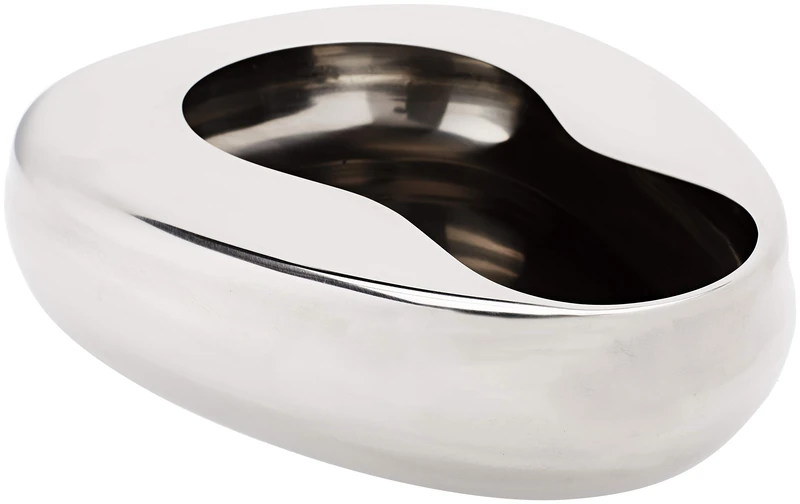 GIMA 142 Stainless Steel Bed Pan, Perfection Type, 354 mm x 289 mm x 97 mm - Image 1