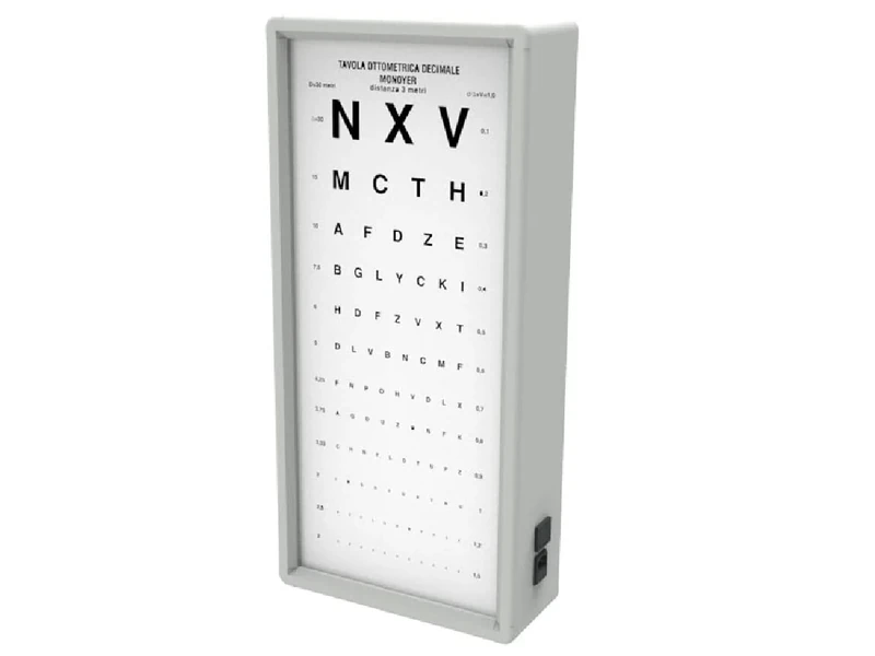 GIMA 27381 Luminous Optometric chart Monoyer, 3m