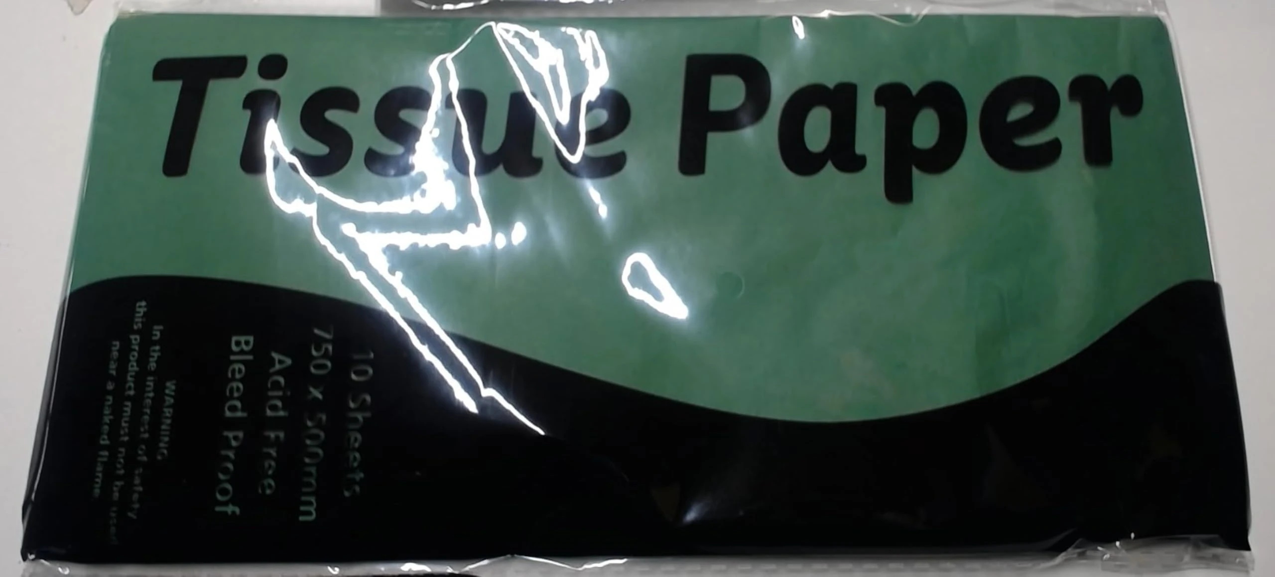 Stephens 750 x 500 mm Tissue Paper - Dark Green, 10 Sheets